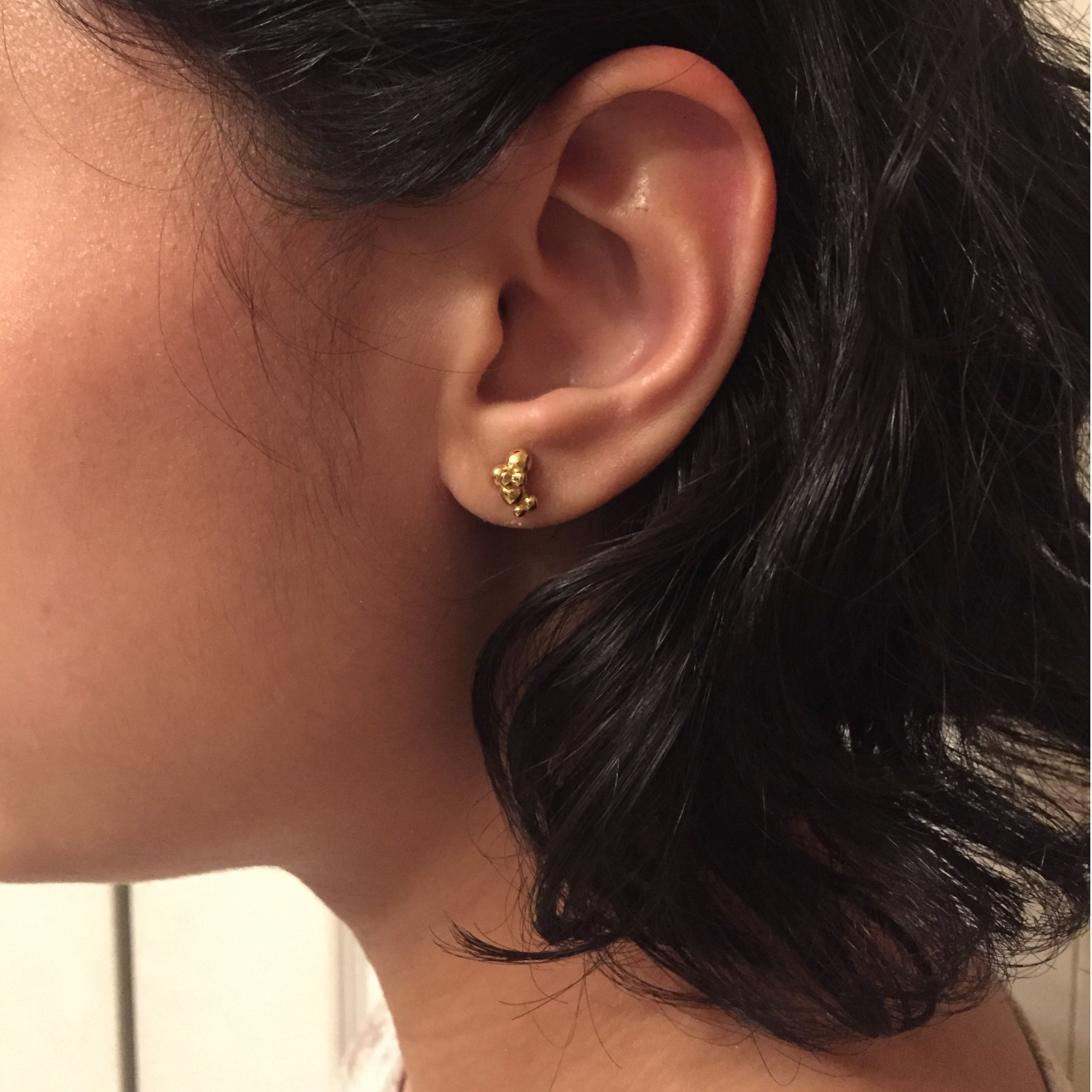 Encrusted Granules Stud Earrings