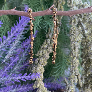 Encrusted Granules Hoop Earrings