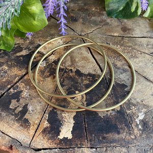 Round Wire Brass Bangles