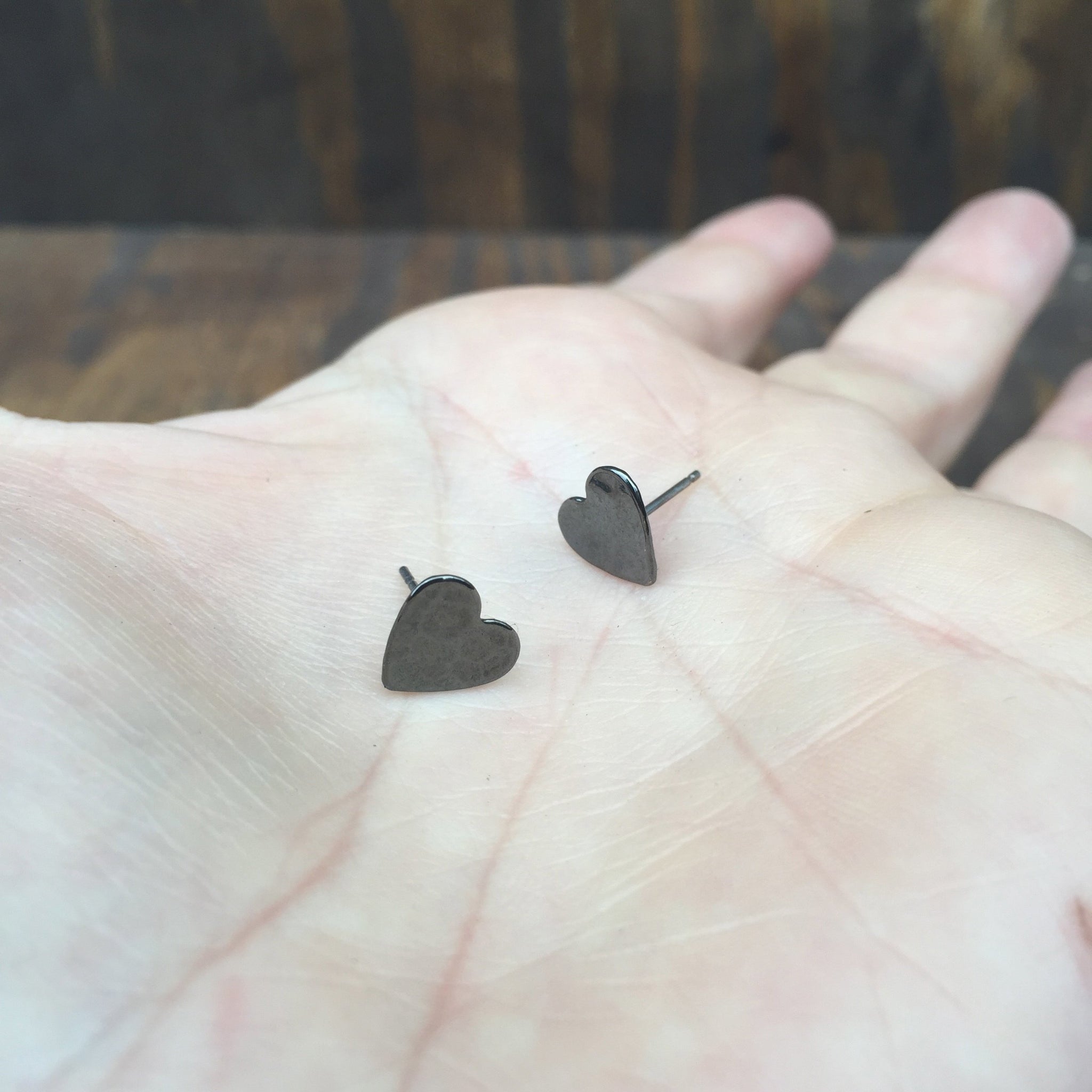 Hammered Heart Earrings