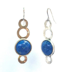 Stacked Circles with Stones Earrings